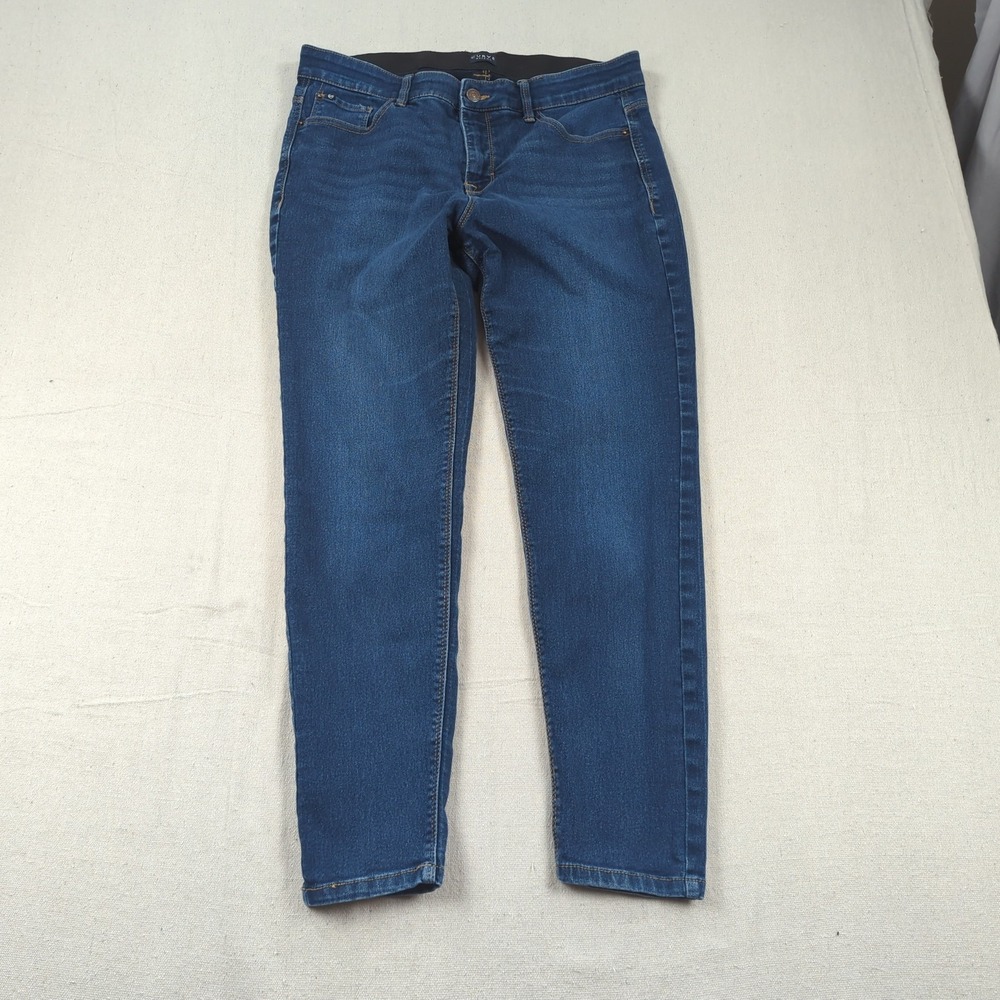 Curve Appeal Jeans Womens 12 31 Blue Stretch Skinny High Rise